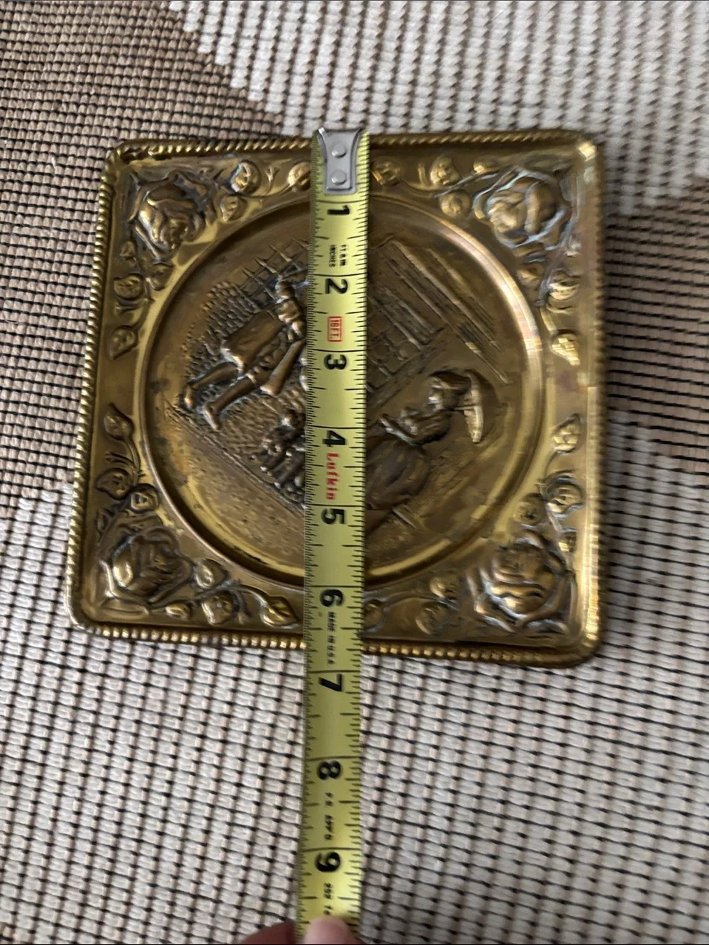 Vintage Decorative Brass Wall Plaque